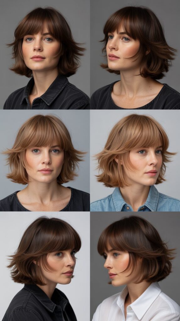 Blunt Bangs with Choppy Layers