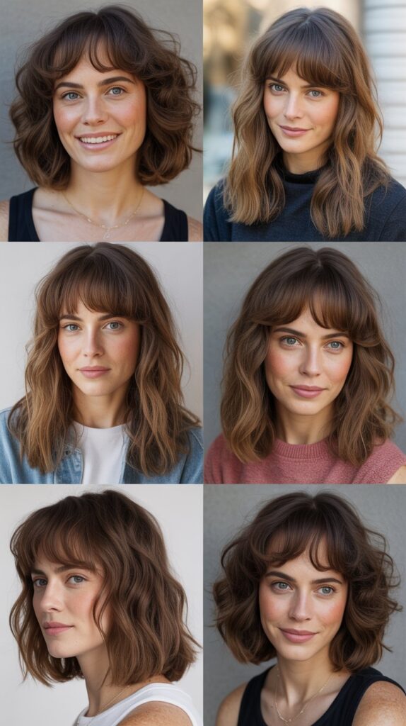 Natural Wavy Bangs for Effortless Texture