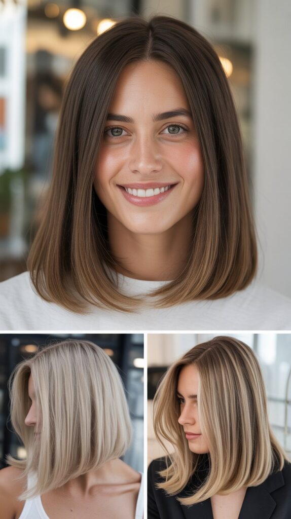 Long Bob With Heavy Front Framing and Light Ends