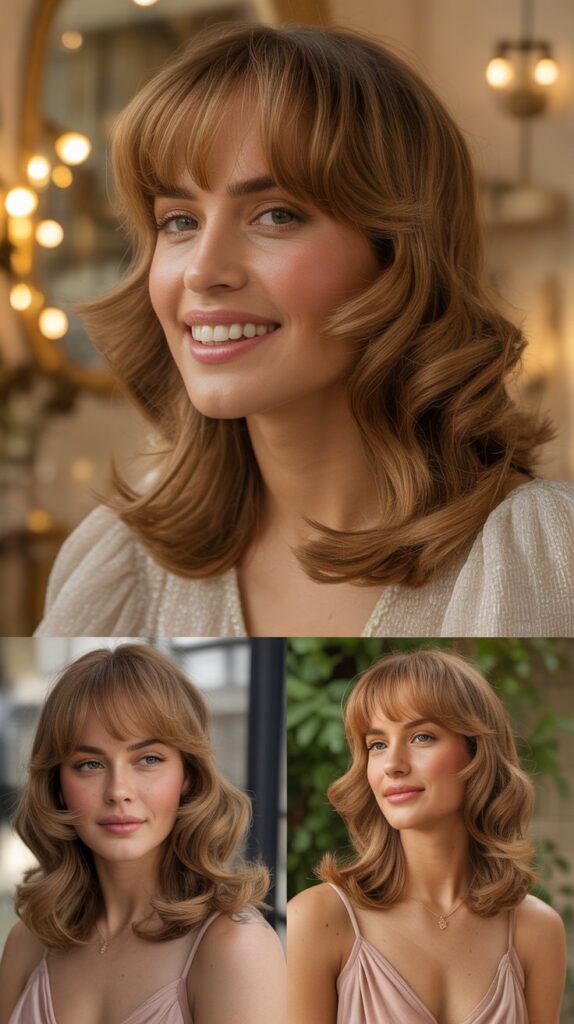 Feathered Bangs with Butterfly Layers