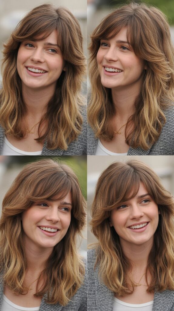 Feathery Side Bangs for Casual Charm