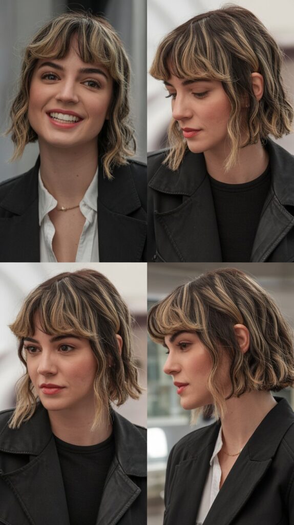 Cropped Bangs with Disconnected Underlayers