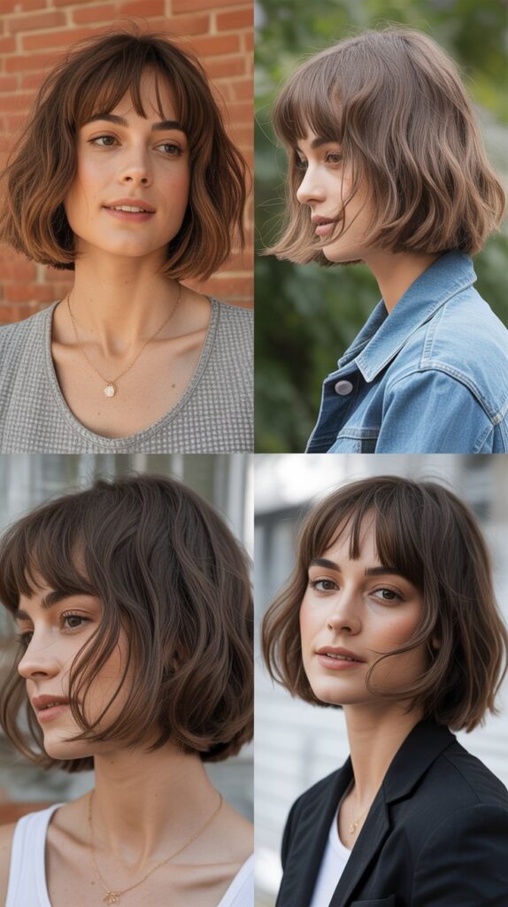 Layered Long Bob With Wispy Micro-Fringe