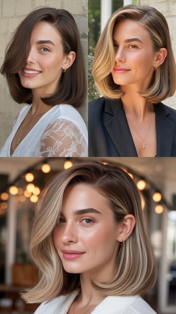 Long Bob With Side-Swept Layers