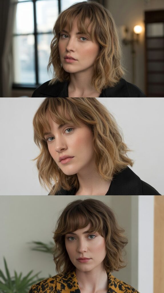 Asymmetrical Bangs for Artistic Expression