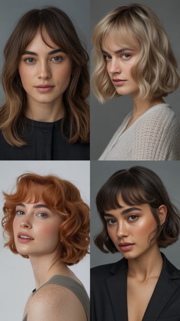 Baby Bangs with Romantic Waves