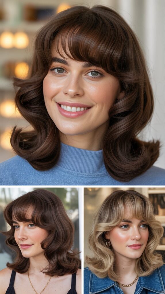 Swoopy Curtain Bangs