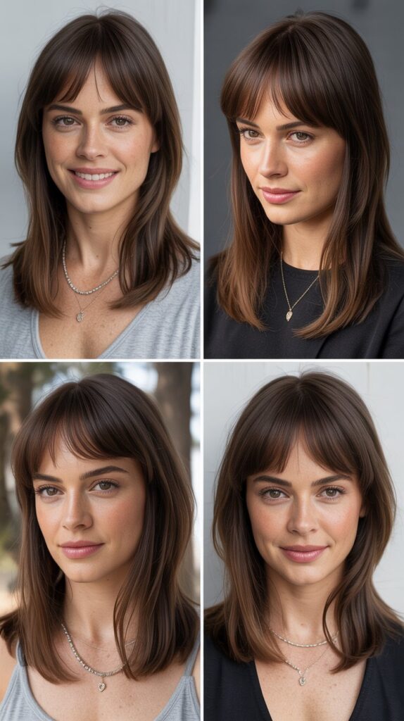 Thick Blunt Bangs for Dramatic Coverage