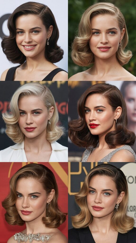 Side-Parted Waves with Swooping Bangs