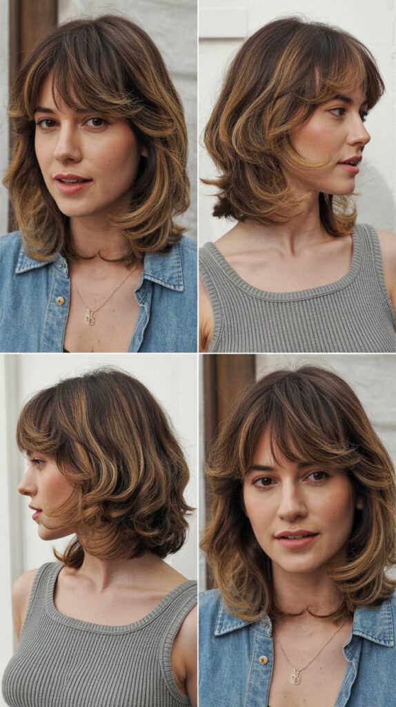 Thick Bangs with Internal Layers