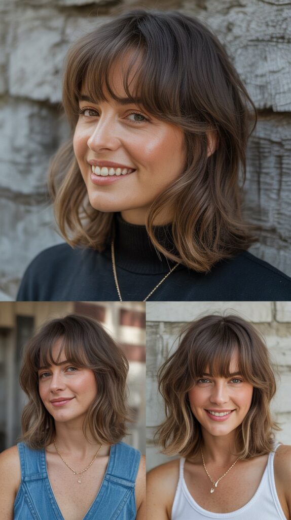 Asymmetrical Bangs with Razor-Cut Layers