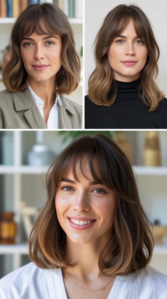 Curtain Bangs for Oval Faces