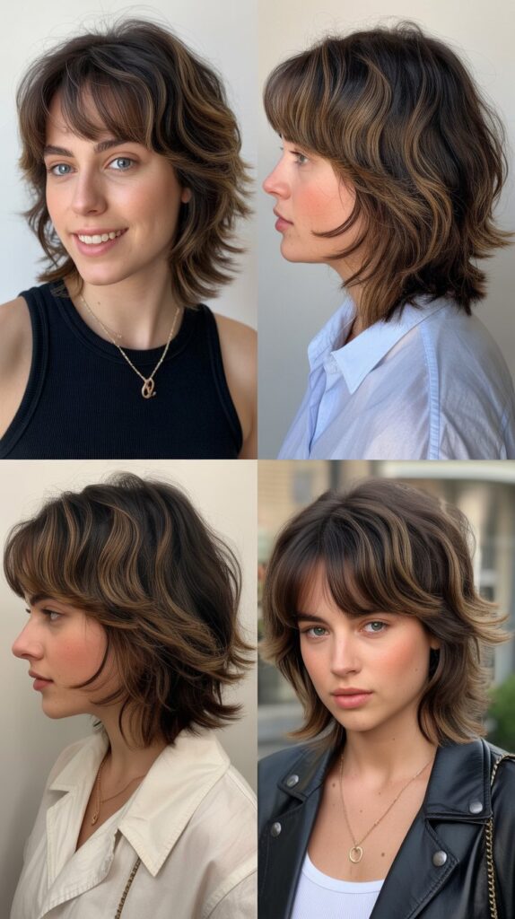 Wispy Textured Curtain Bangs