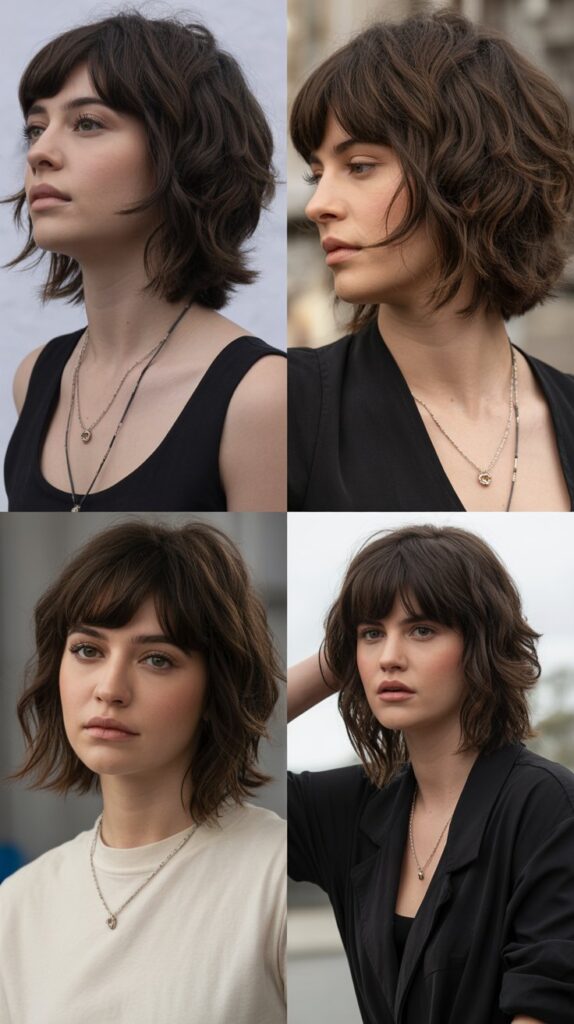 Angular Bangs with Razor-Edge Layers