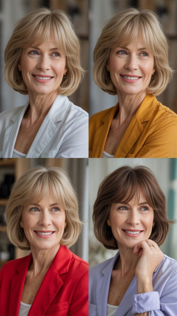 Soft Micro Bangs with Medium Layers