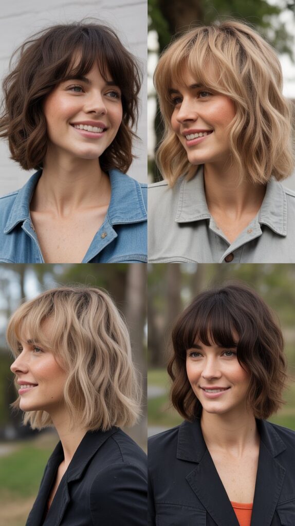 Razored Bangs with Medium Shag