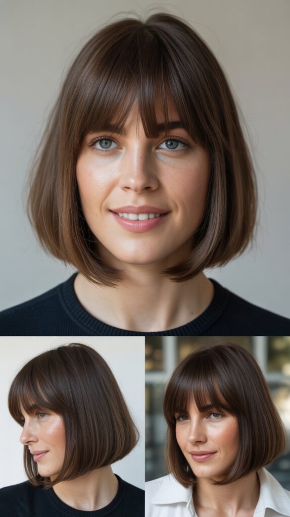 Long Bangs with A-Line Bob