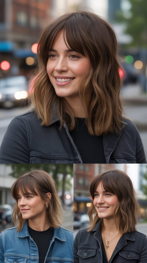 Textured Midi with Piecey Bangs