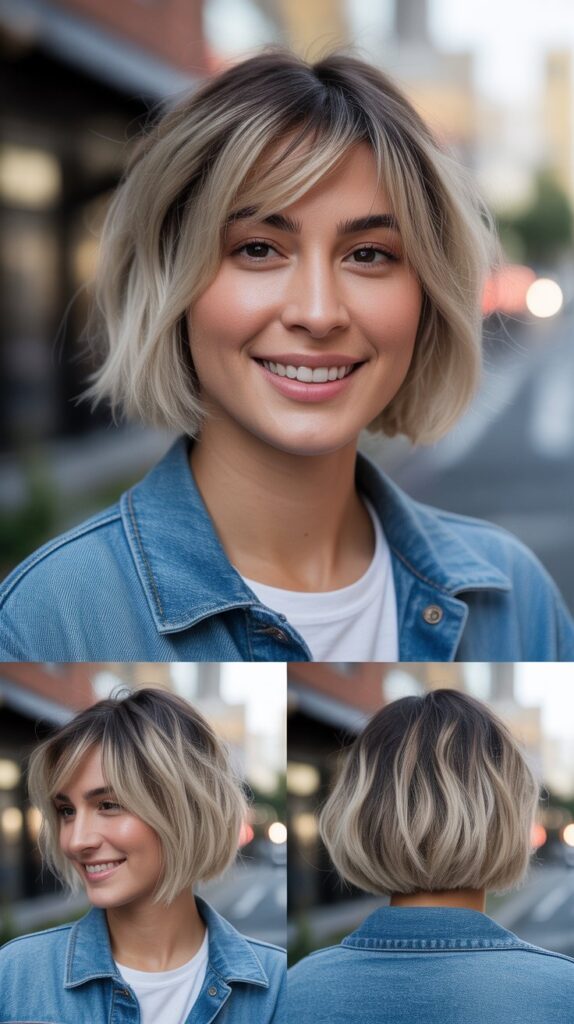 Graduated Bob with Choppy Bangs