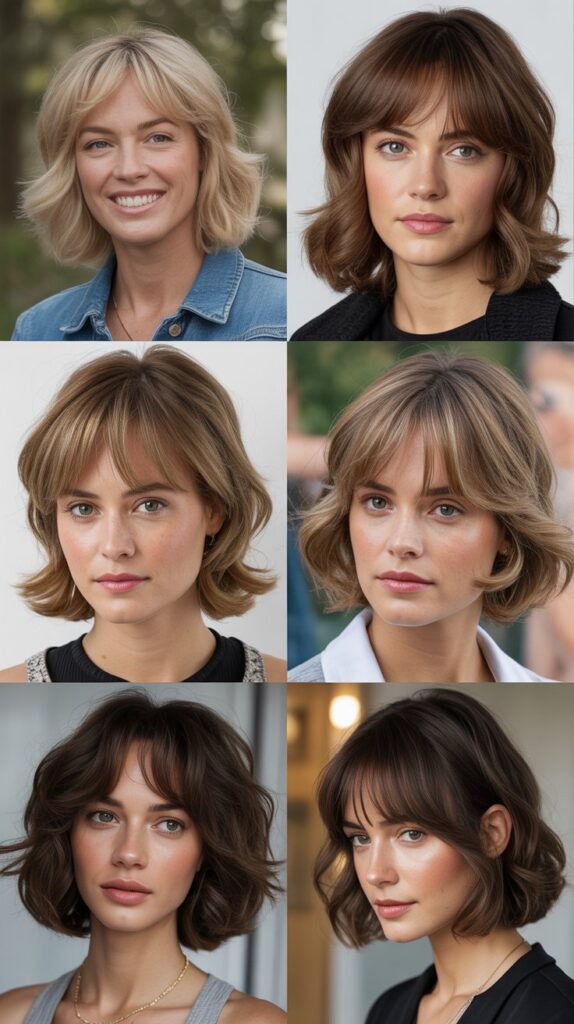 Soft Layers with Curtain Bangs