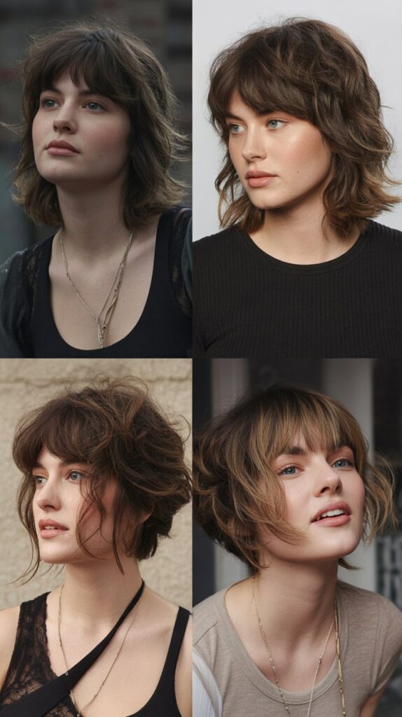 Shattered Bangs with Medium Shag Cut