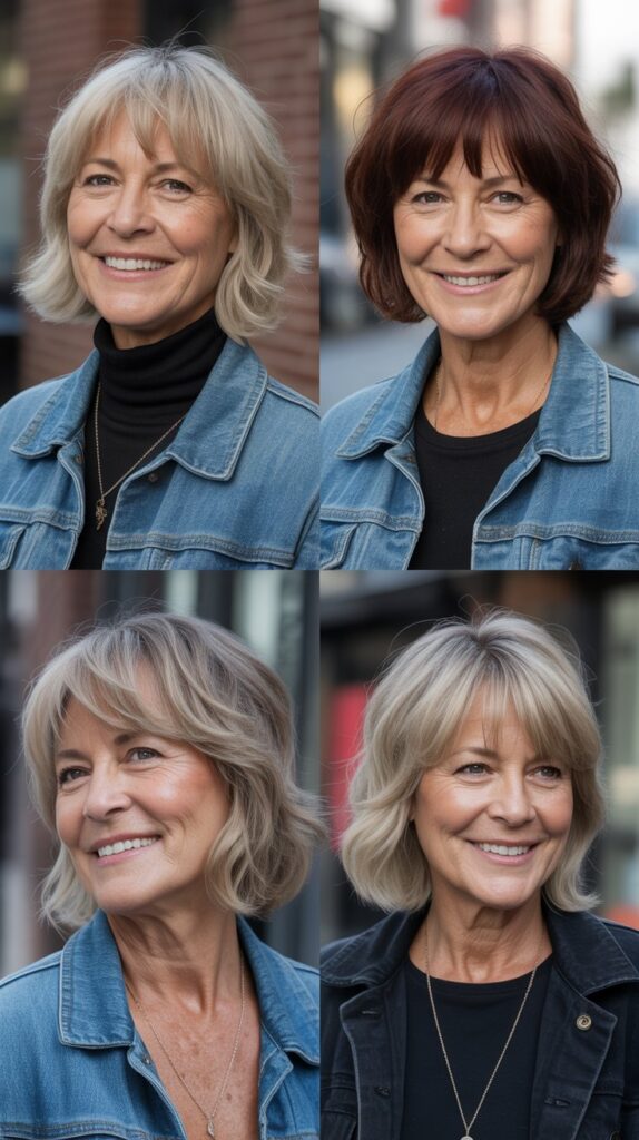 Razored Bangs with Choppy Medium Layers