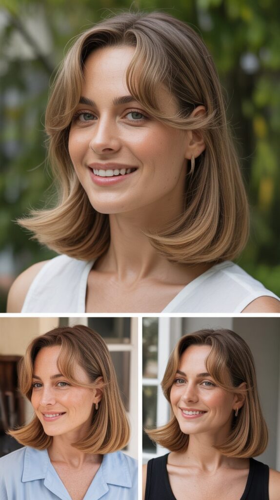 Classic Mid-Length with Swoopy Side Bangs