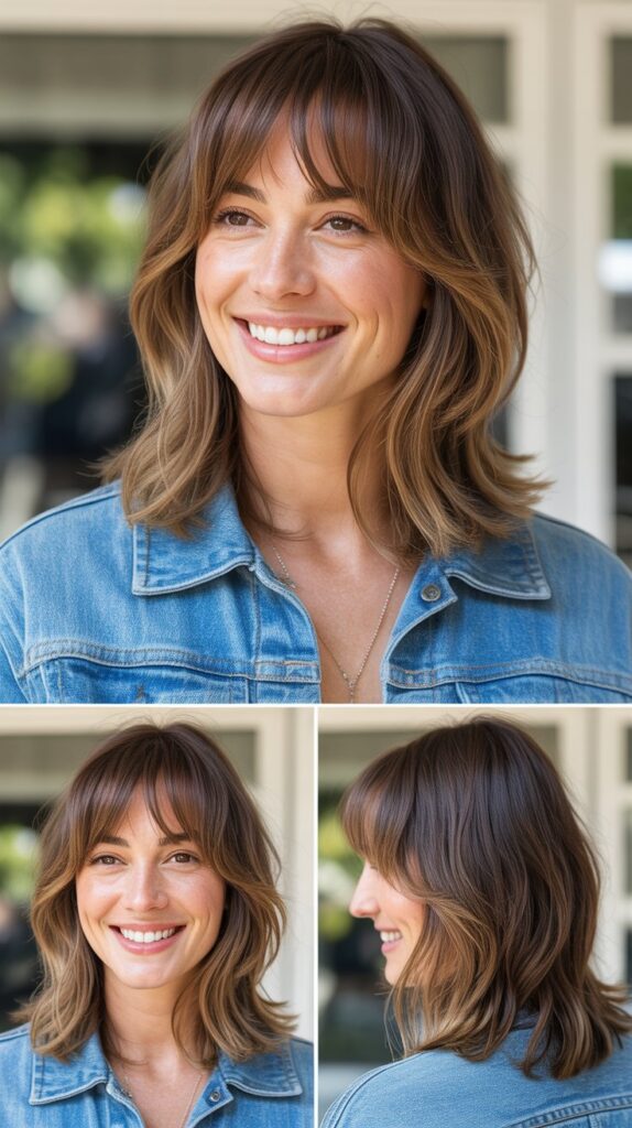 Natural Layers With Grown-Out Soft Bangs