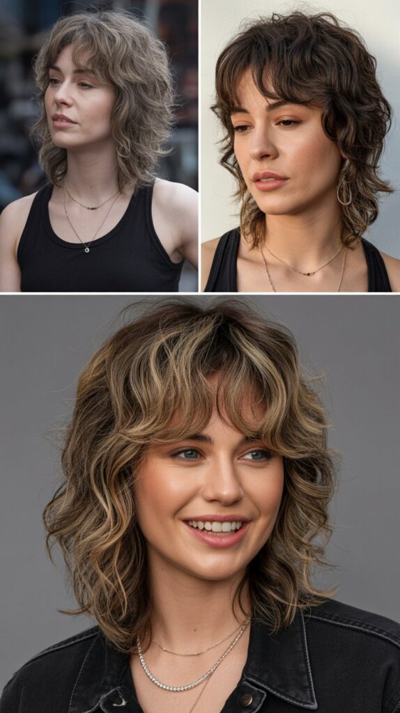 Shaggy Bangs with Medium Rock Style