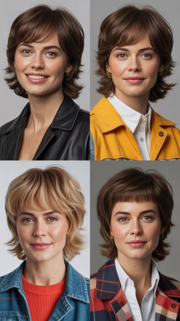 Layered Shag with Brow-Skimming Fringe