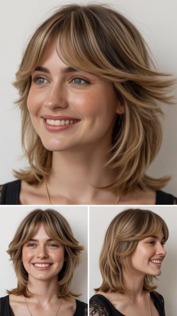 Butterfly Layers With Curtain Bangs