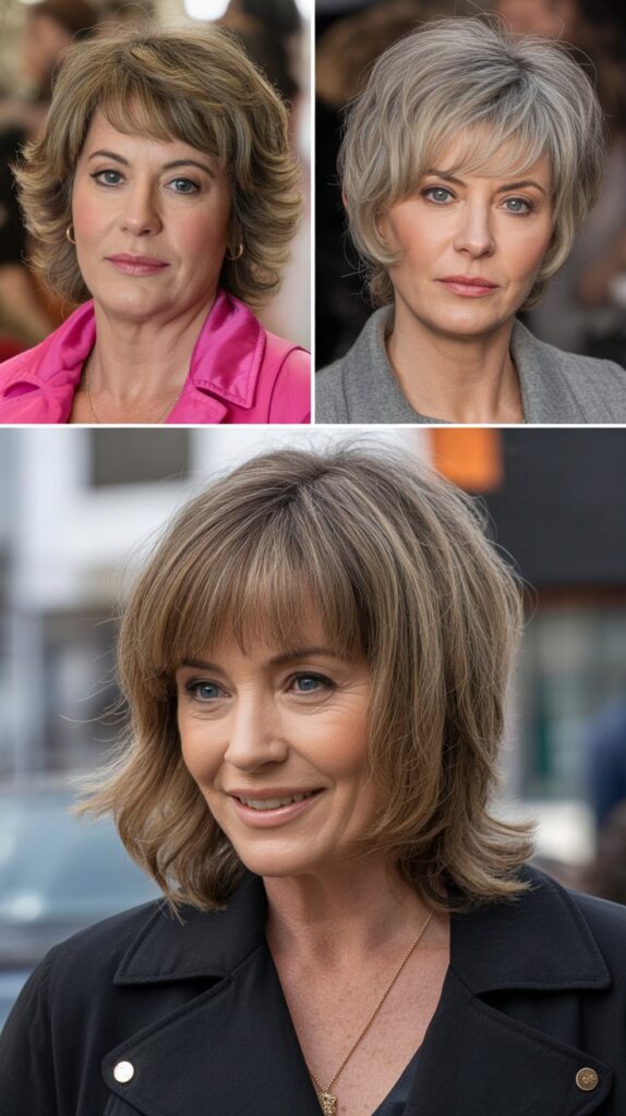 Choppy Baby Bangs with Medium Shag