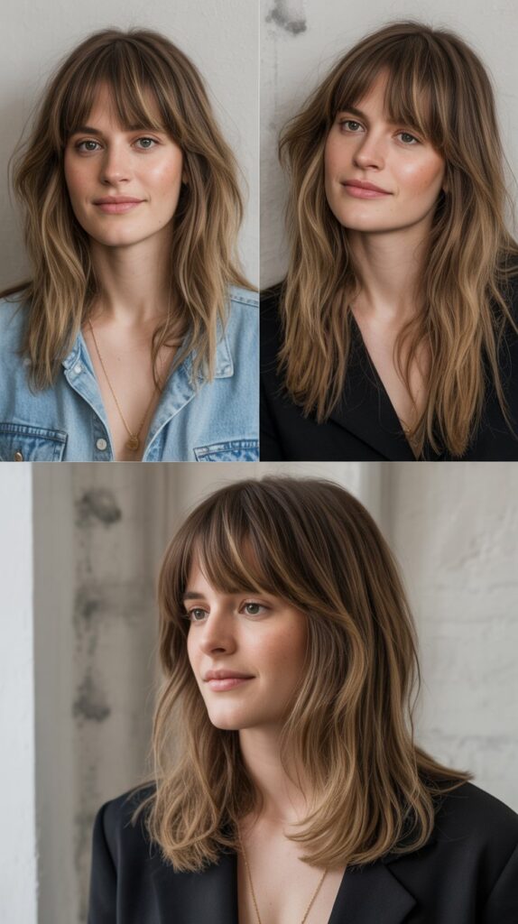 Long Bangs with Undone Texture