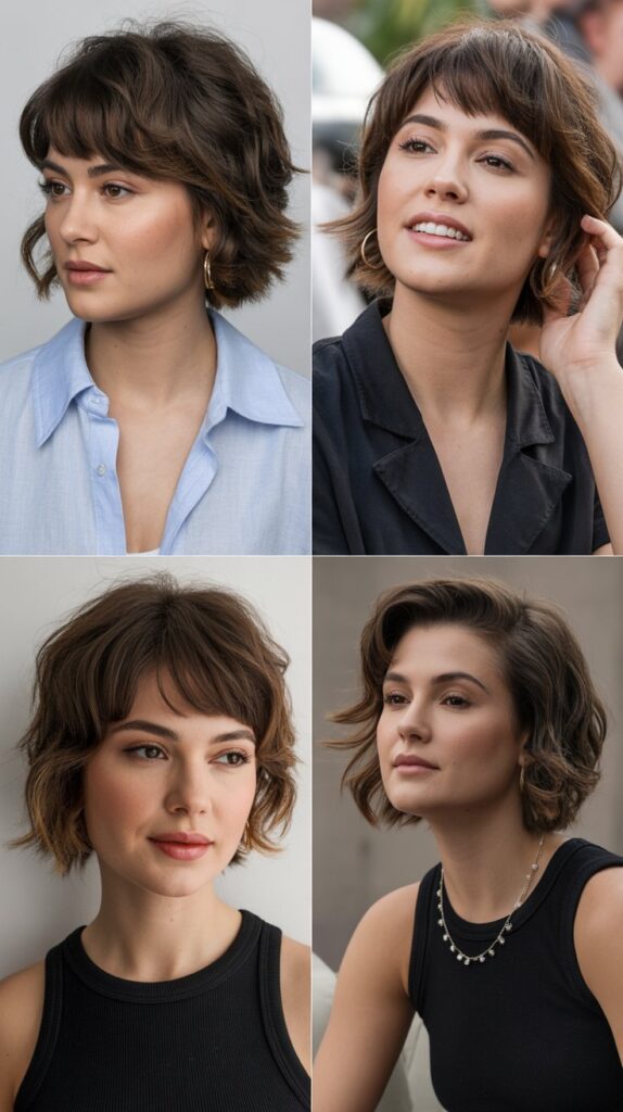 Side-Swept Micro Bangs with Medium Layers