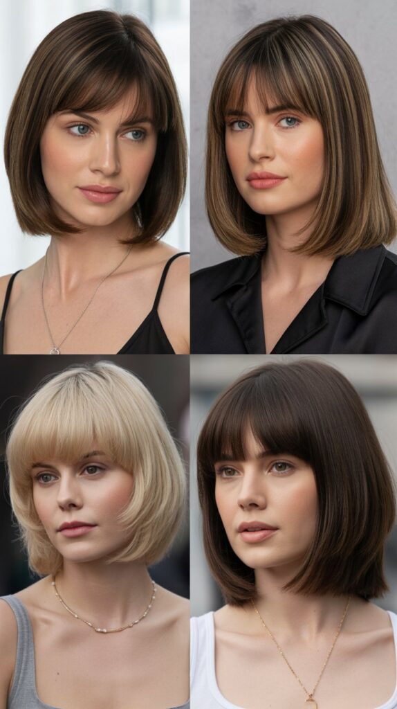 Smooth Layers with Full Straight-Across Bangs