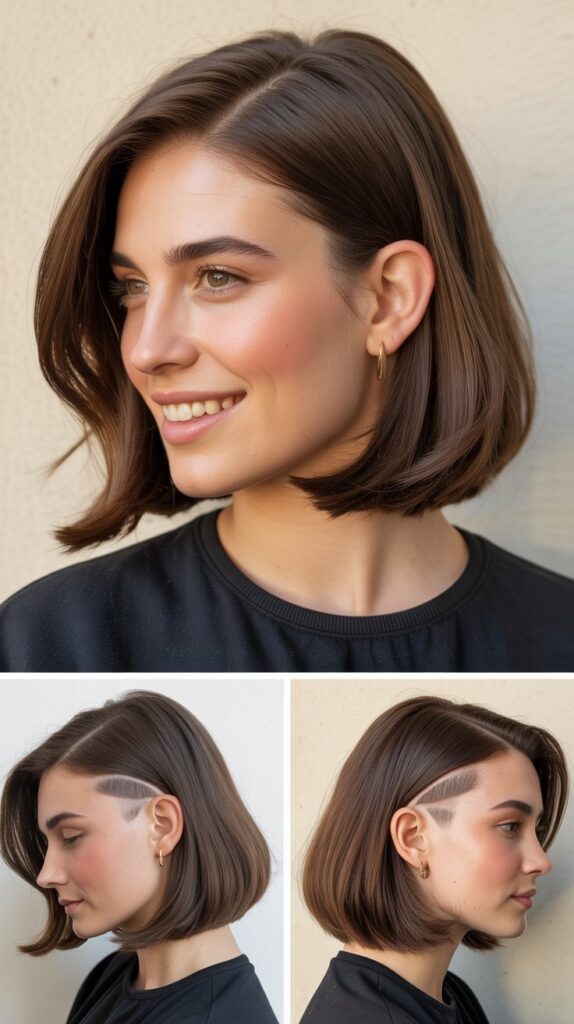 Sleek Lob with Undercut