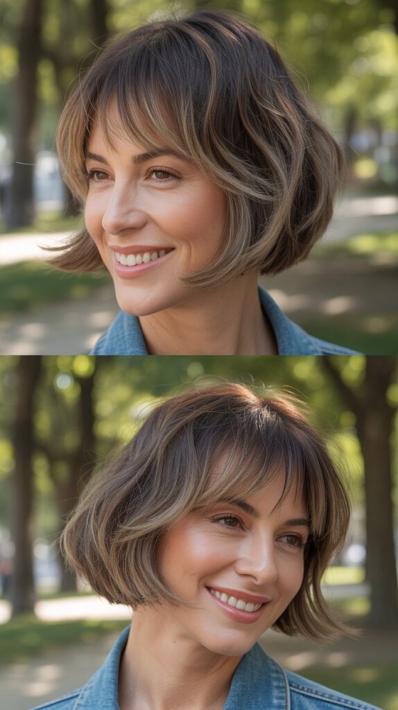 33 French-Inspired Bob Hairstyles With Fringe That Look Timeless 13 Razored Bob With Textured Fringe