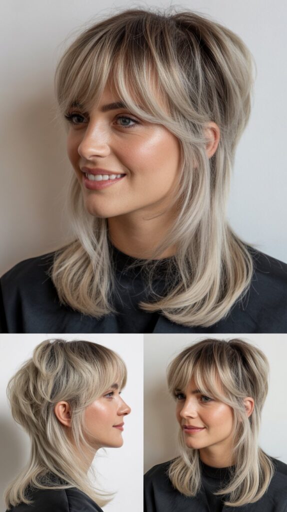 Long Layers With Baby Bangs Transition