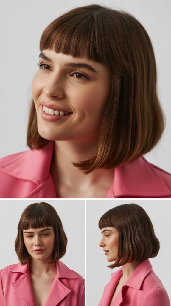 33 Stunning French Bob Haircuts With Bangs for Instant Fashion Edge 27 Blunt French Bob With Baby Fringe