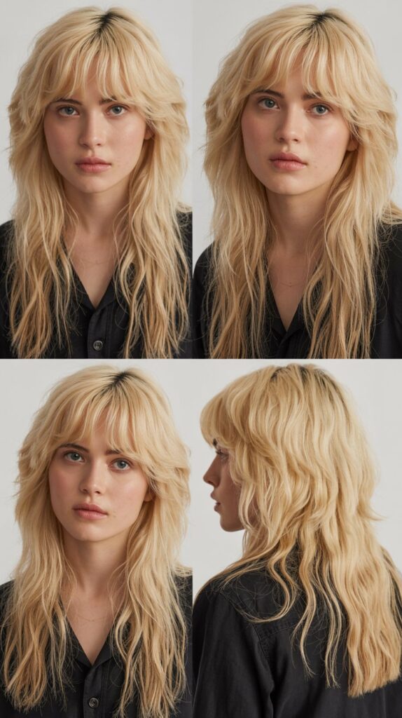 Long Layers with Baby Bangs