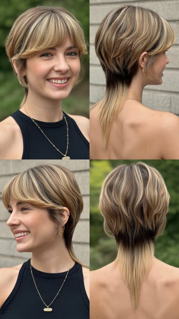 Tapered Bangs with V-Cut Back