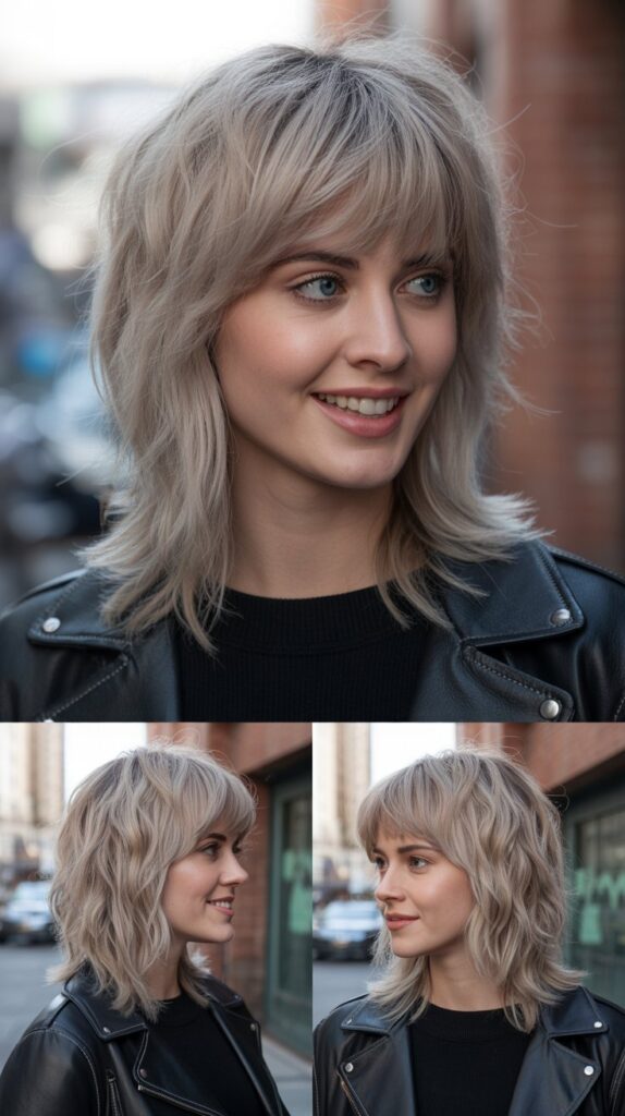 Choppy Shoulder-Length Cut with Piecey Bangs