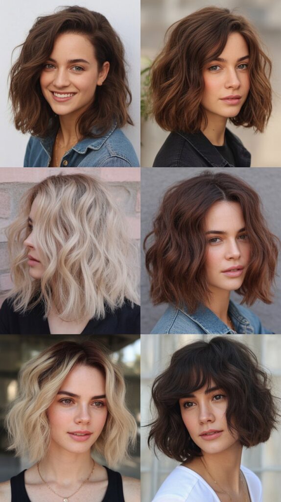 Textured Wavy Long Bob