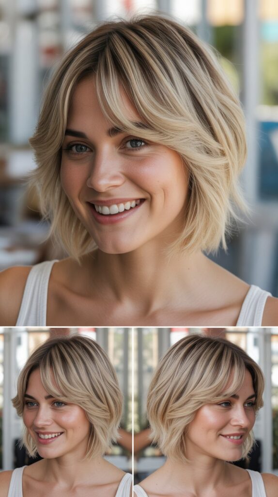 Razored Lob with Angled Fringe