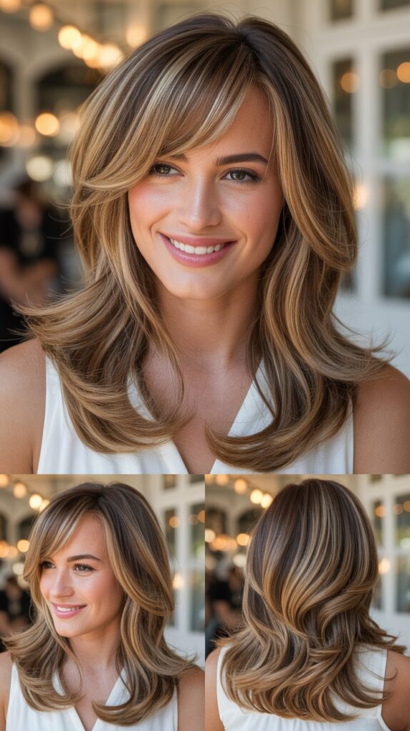 Long Layers With Swoopy Side Bangs