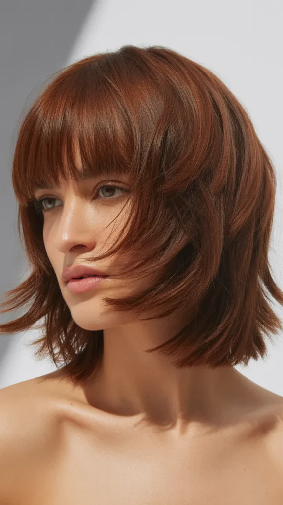 Choppy Bob with Straight-Across Bangs