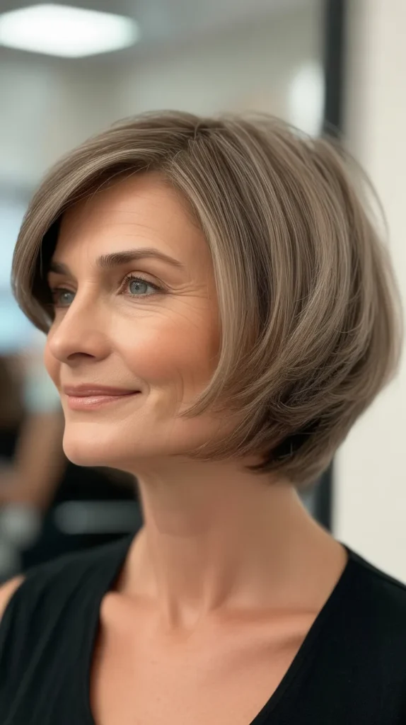 Stacked Bob with Face-Framing Angles