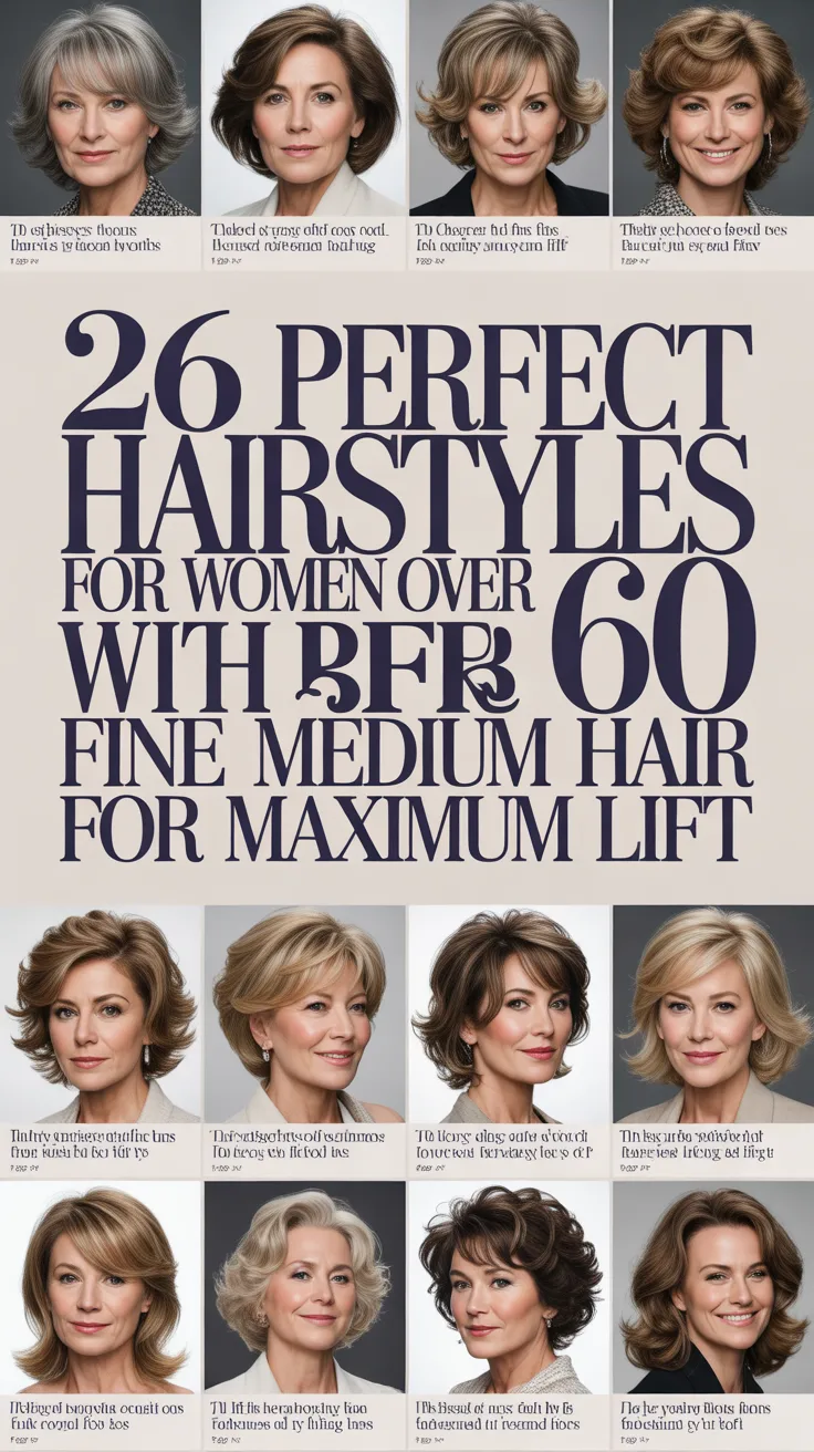 26 Perfect Hairstyles for Women Over 60 with Fine Medium Hair for Maximum Lift