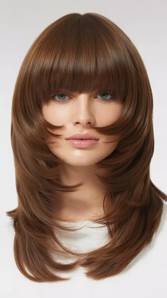 Edgy Layers with Straight Bangs