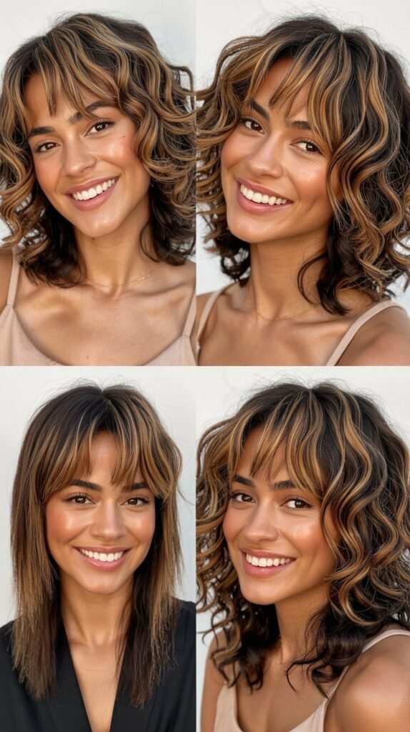 Hazelnut Highlights with Layered Shag